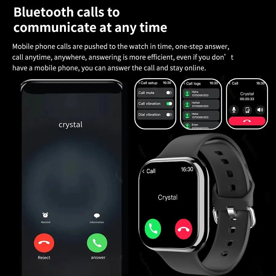 NEW Smart Watch 9 NFC BT Call Heart Rate Sport Fitness Waterproof Amoled Screen Watch