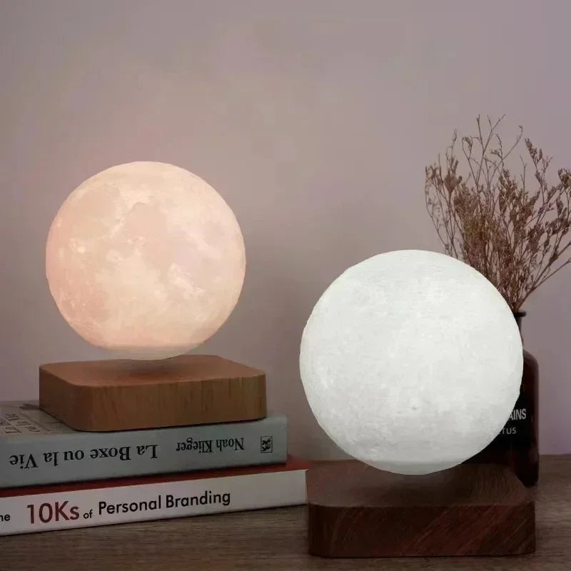Levitating 3D Moon Lamp LED Neon  Night Light 360° Rotating Magnetic Table Lamp